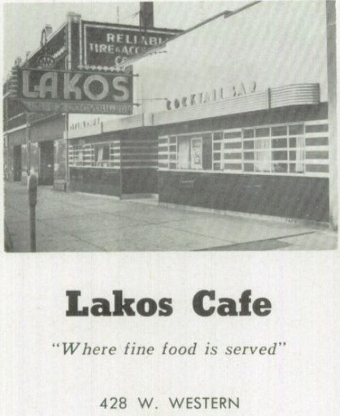 Lakos Cafe - 1956 Muskegon Yearbook